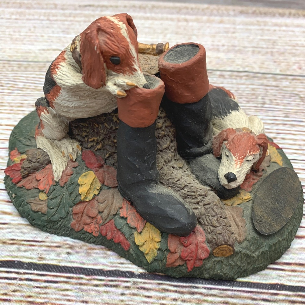 Emerson House 1994 Riotous Hounds Dog Boots Figurine 409 94 Marked 336-98